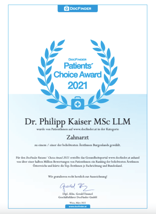 Erneut ausgezeichnet mit dem DocFinder Patients’ Choice Award!