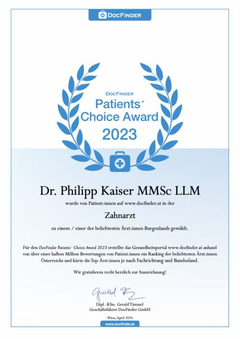 DocFinder Patients’ Choice Award 2023